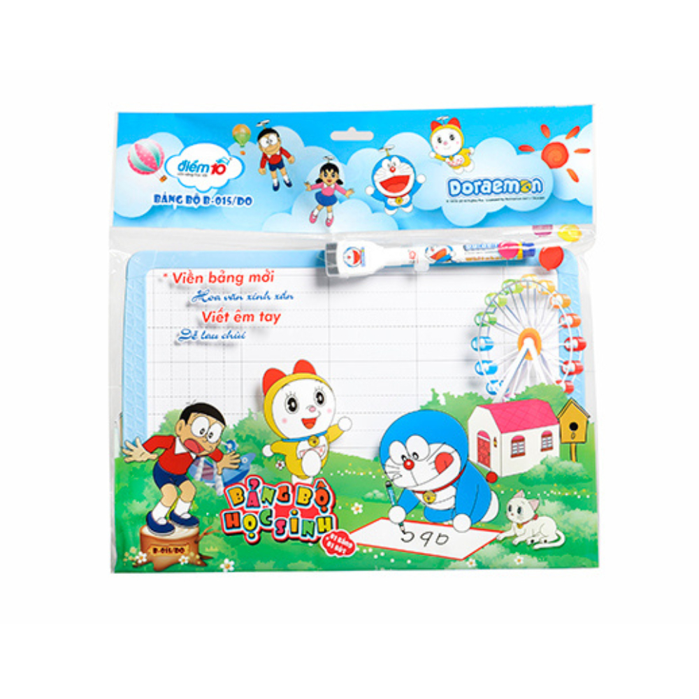 Bảng bộ học sinh Điểm 10 B-015/DO, Bảng 2 Mặt A4 - Kẻ Ngang + Kẻ Ô + Bút Lông Bảng, màu viền ngẫu nhiên