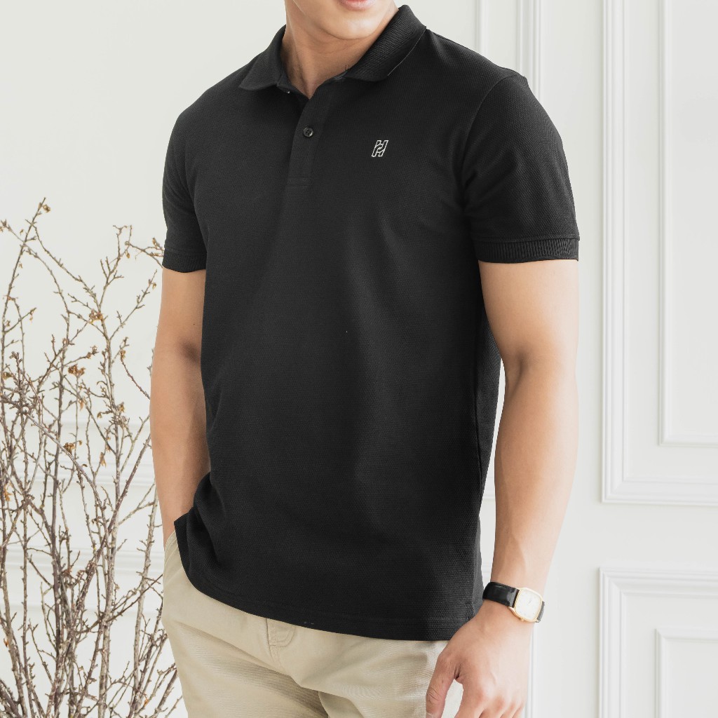 Áo Polo Nam Hafos DAILY Waffle vải Cá Sấu Cotton cao cấp chuẩn form