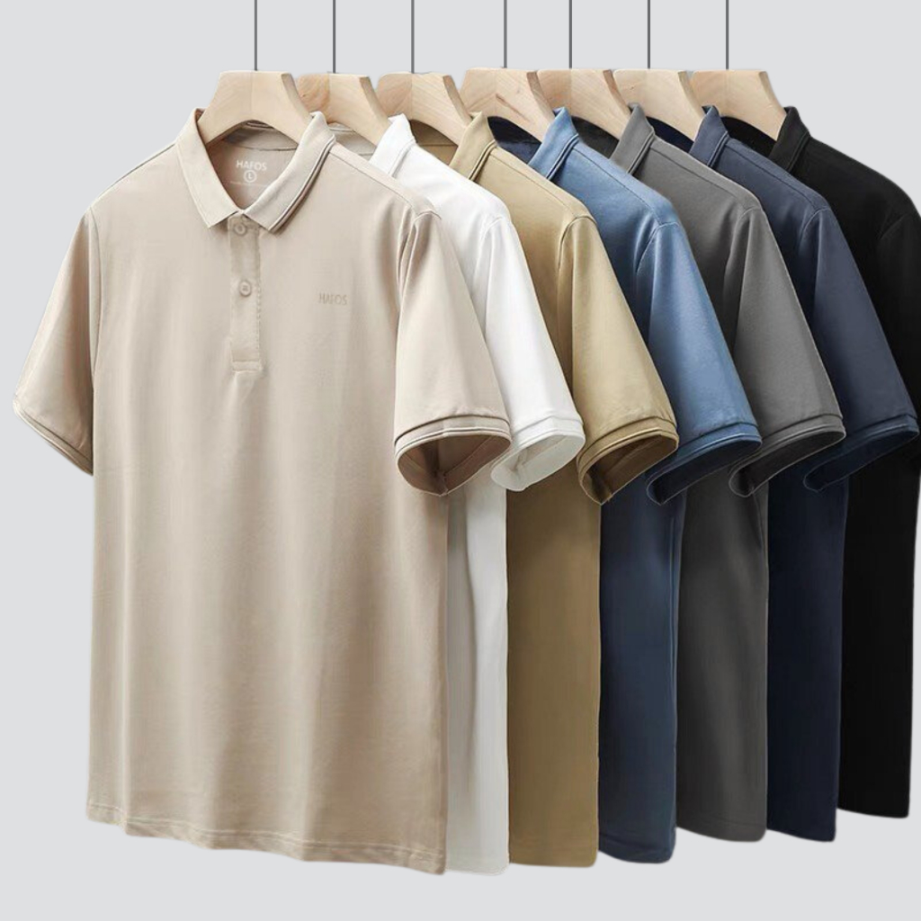 Áo polo nam HAFOS BASIC vải Cá Sấu Cotton cao cấp chuẩn form , Polo Nam trơn chuẩn form Menswear