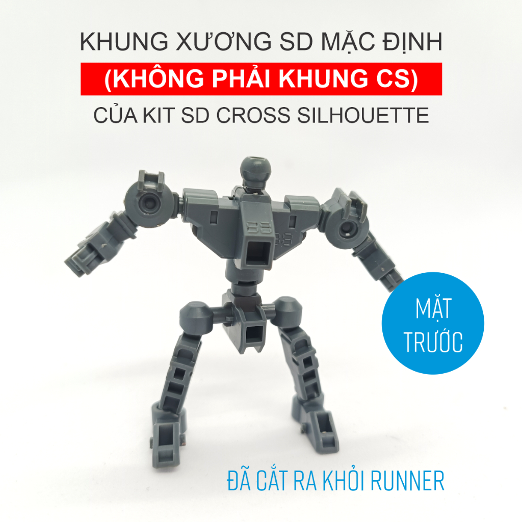 Khung xương SD mặc định đã cắt  của kit Bandai SDCS