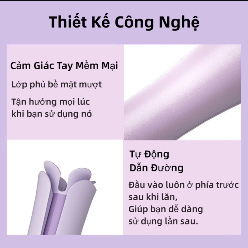 Máy uốn tóc làm xoăn tự động 32mm, Uốn xoăn bảo vệ tóc trục 32mm, giữ tóc suôn mượt bồng bềnh 24h - MUT01