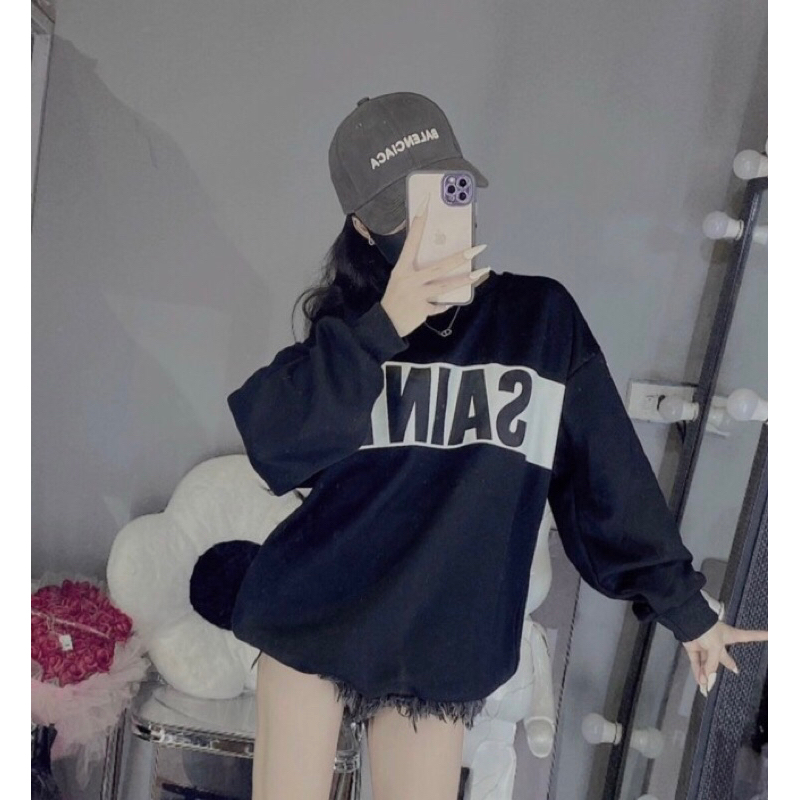 [Siêu đẹp ] Áo Nỉ dài tay nữ, Aó Hoodie nam nữ Hình Chữ form rộng hot hit đẹp xuất sắc ( kèm ảnh thật)