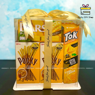 Set Quà BKV01 GinHy - Set Quà Bánh Kẹo Độc Đáo Dành Tặng Bạn Gái, Người thân, Bạn Bè Nhân Dịp Đặc Biệt Kèm khiệp, hoa.