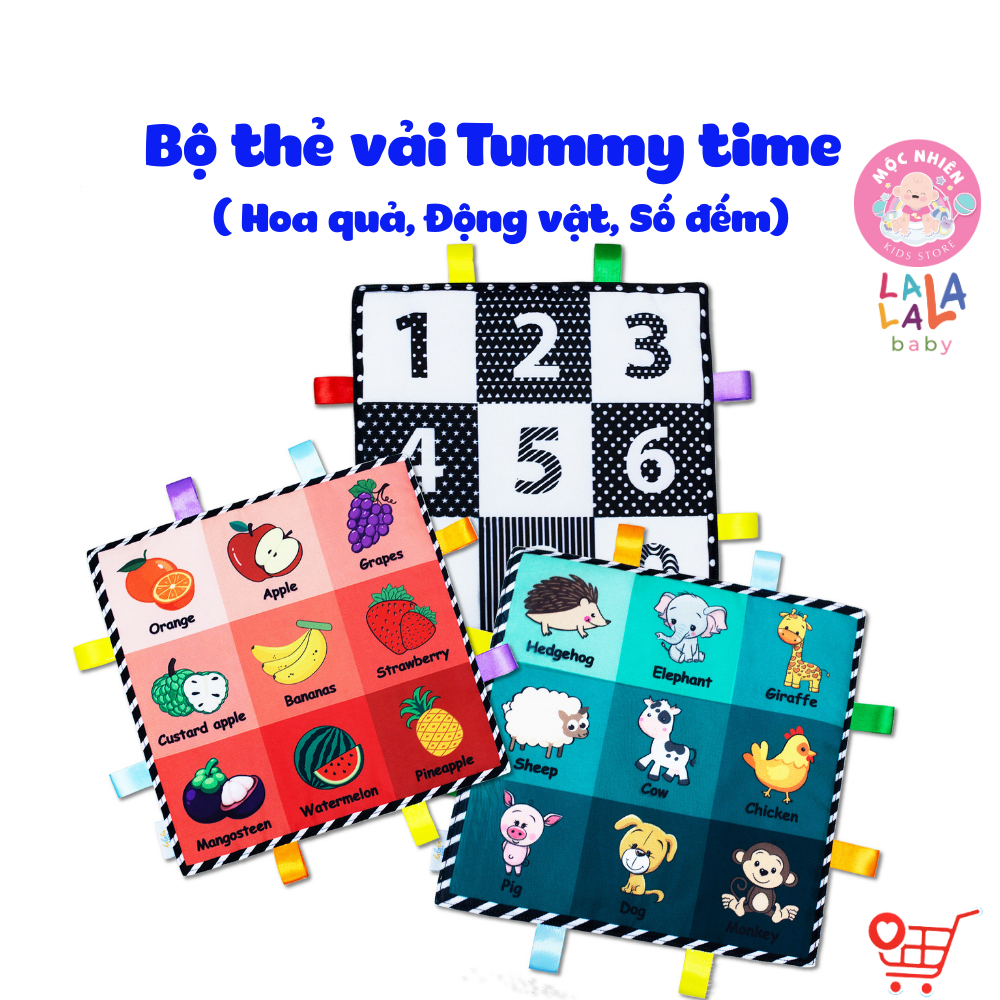 Tranh Vải Kích Thích Thị Giác Cho Bé Sơ Sinh, Phát Triển Não Bộ Tummy Time - Lalala Baby