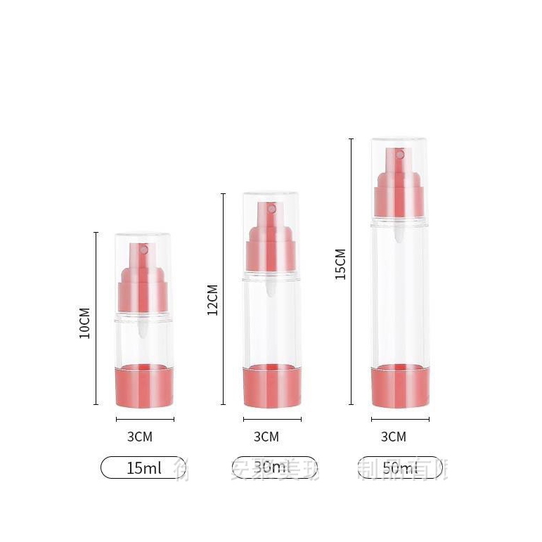 Lọ chiết mỹ phẩm hút chân không màu pastel xinh xắn - đầu bơm và phun sương 🍀 Clovershop68 🍀