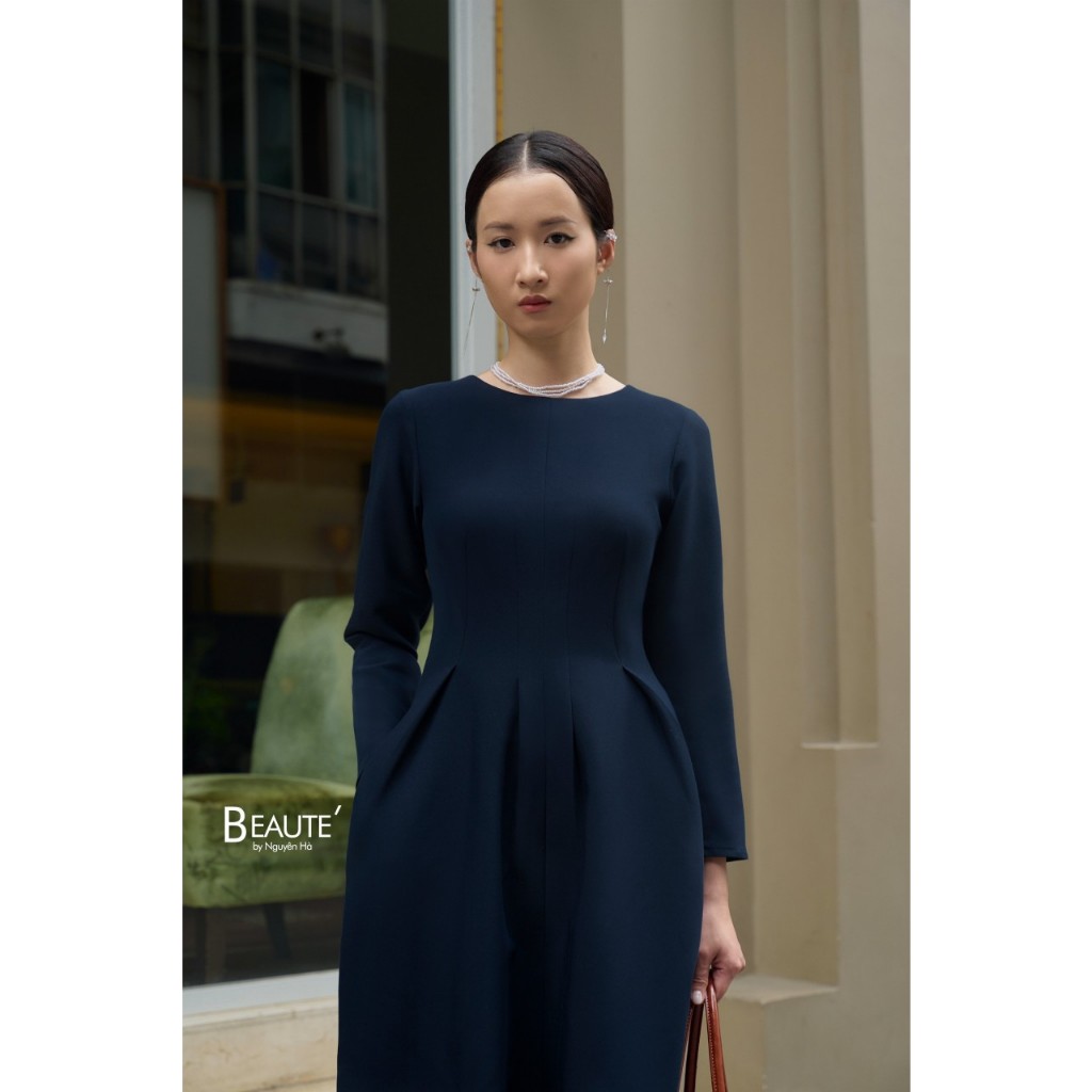Váy Blue Dress thiết kế sang trọng cổ điển thiết kế bởi Beaute' by Nguyên Hà