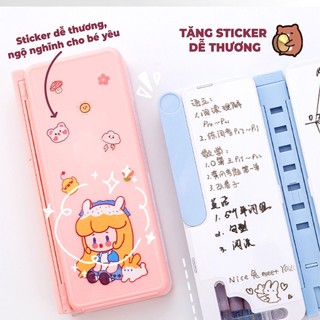Kệ sách. Nhãn dán DIY. Hộp bút,Đa chức năng，Túi đựng bút, tặng quà sinh nhật cho trẻ, giáo viên thưởng học sinh