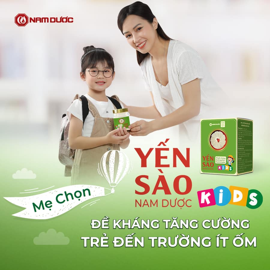 Yến sào Nam Dược Kids lọ 70ml tổ yến chưng đường phèn -Lysine và taurine,hỗ trợ tăng đề kháng,bổ sung dưỡng chất cho trẻ