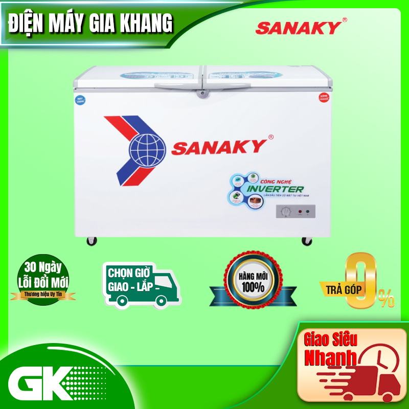 VH-3699W3 - Tủ đông sanaky VH-3699W3 dung tích 260 lít, 2 ngăn: 1 ngăn đông, 1 ngăn mát - BẢO HÀNH CHÍNH HÃNG