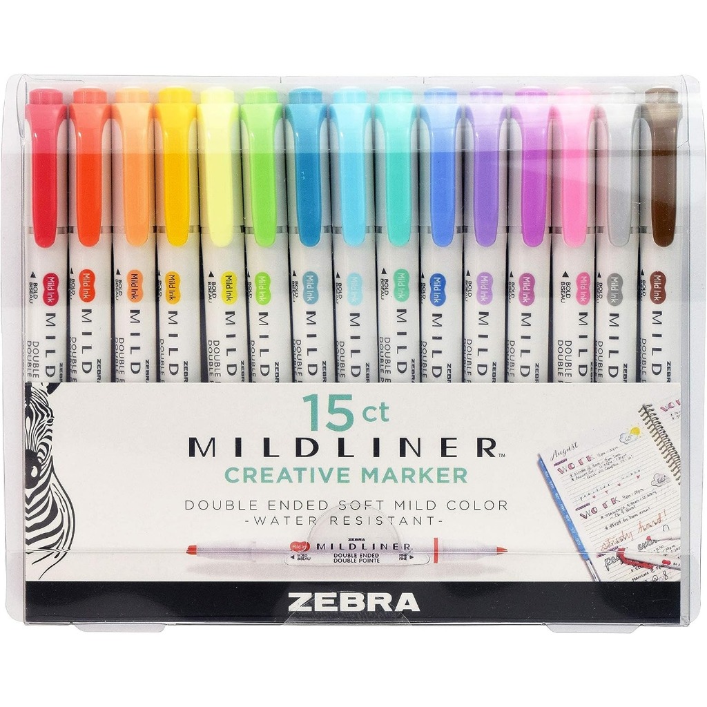 Bút highlight đủ màu Zebra Pen Mildliner Double Ended