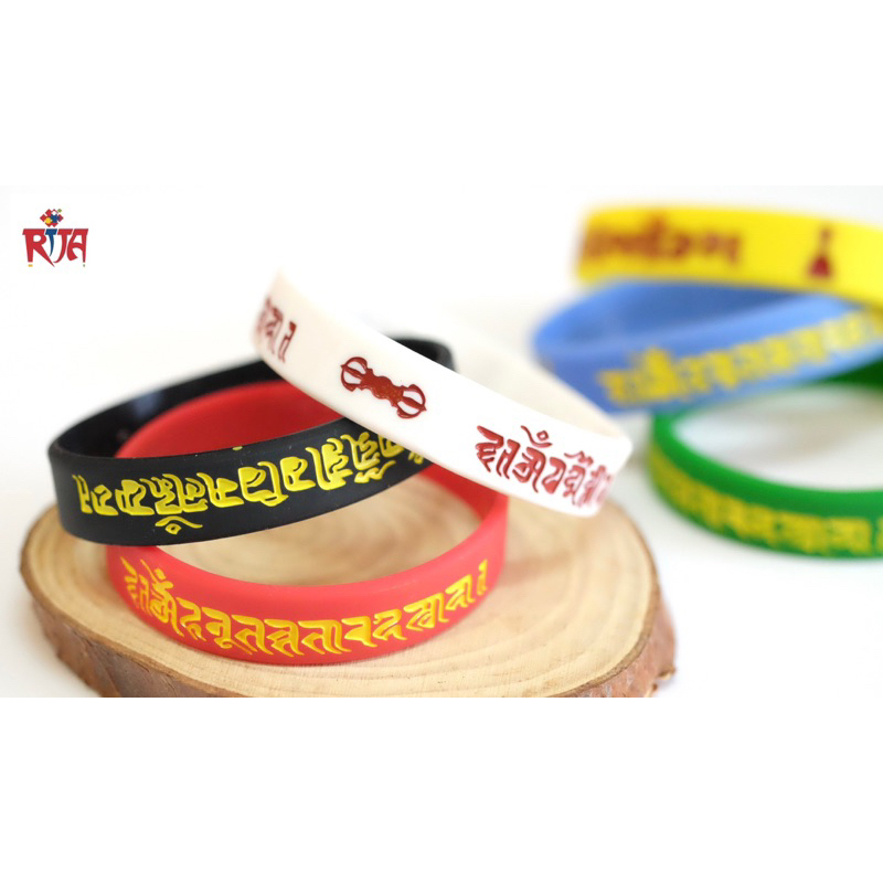 Vòng tay Silicon khắc chú giải thoát thông qua sự thấy, vòng tay ý nghĩa - Rita Shop