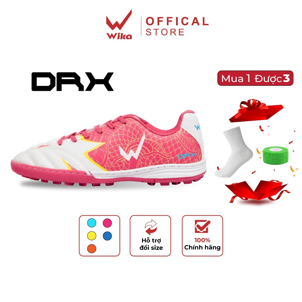 Giày Đá Bóng Wika DragonX Chính Hãng, Giày Đá Banh Sân Cỏ Nhân Tạo Đã Được Khâu Full Đế Đi Kèm QT