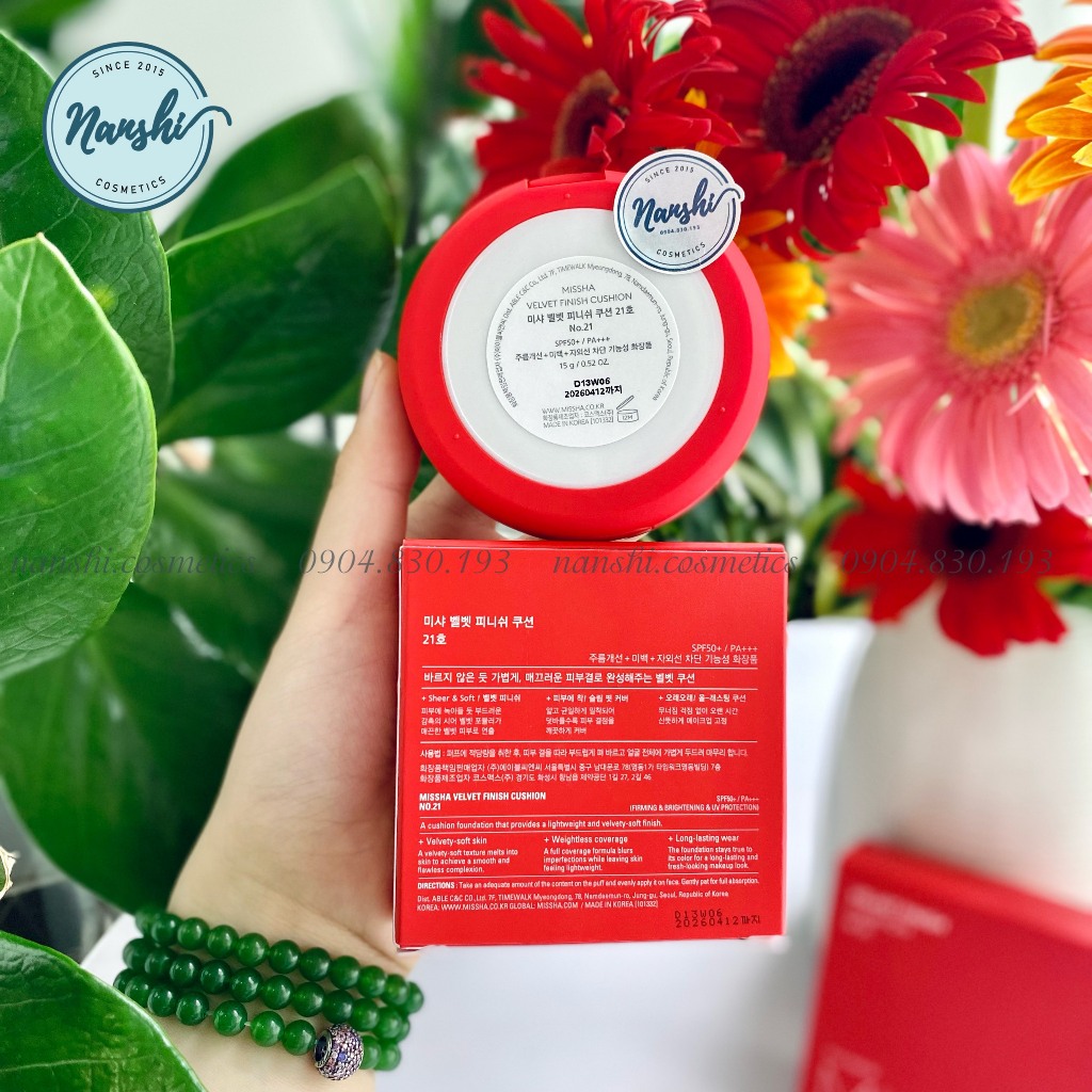 Phấn Nước Che Phủ Tốt Lâu Trôi Missha Velvet Finish Cushion SPF50+ PA+++ 15g