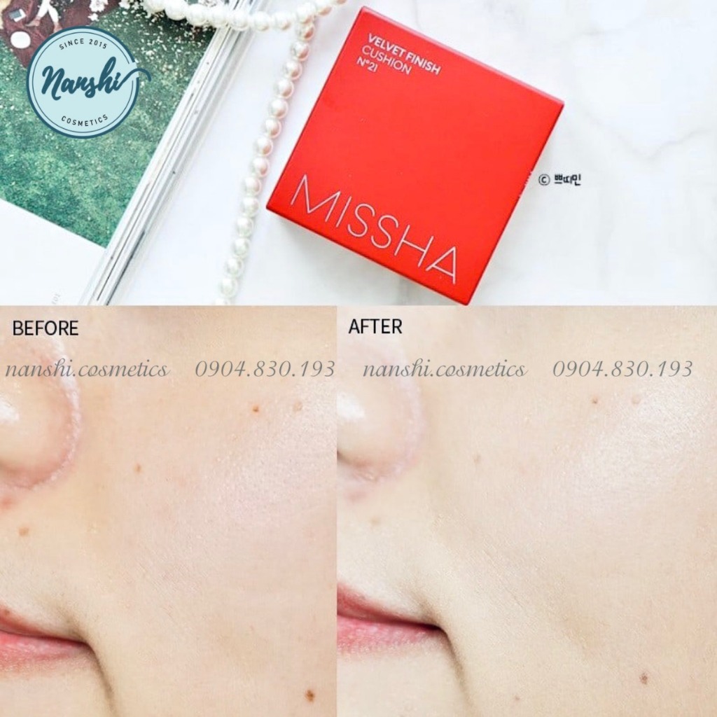 Phấn Nước Che Phủ Tốt Lâu Trôi Missha Velvet Finish Cushion SPF50+ PA+++ 15g