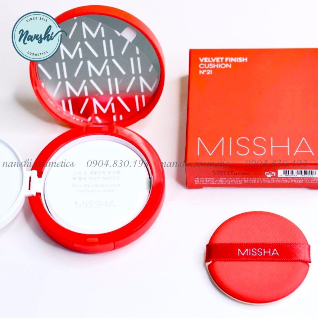 Phấn Nước Che Phủ Tốt Lâu Trôi Missha Velvet Finish Cushion SPF50+ PA+++ 15g