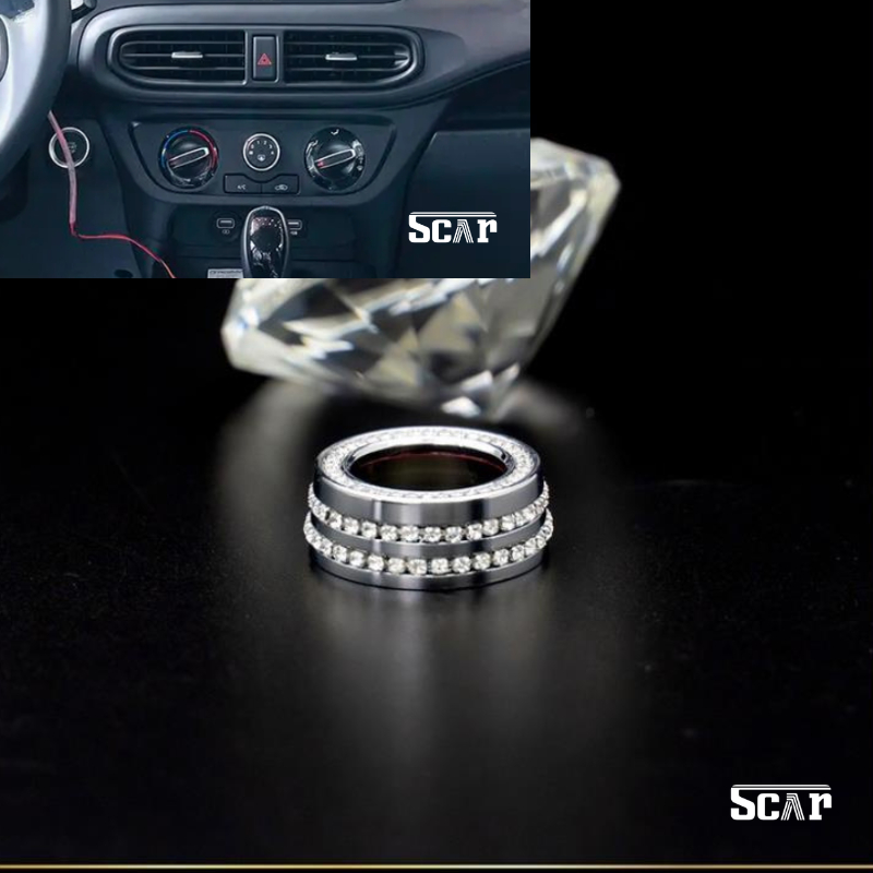 Đính đá nội thất xe Hyundai i10 2022-2023 chất liệu đá cao cấp Swarovski sang trọng