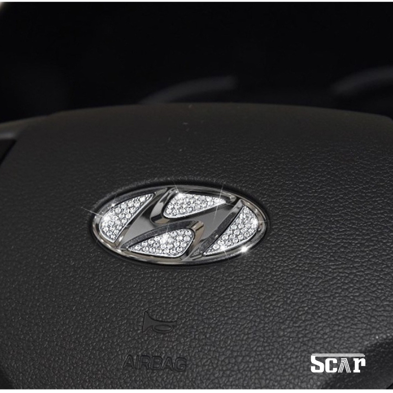 Đính đá nội thất xe Hyundai i10 2022-2023 chất liệu đá cao cấp Swarovski sang trọng