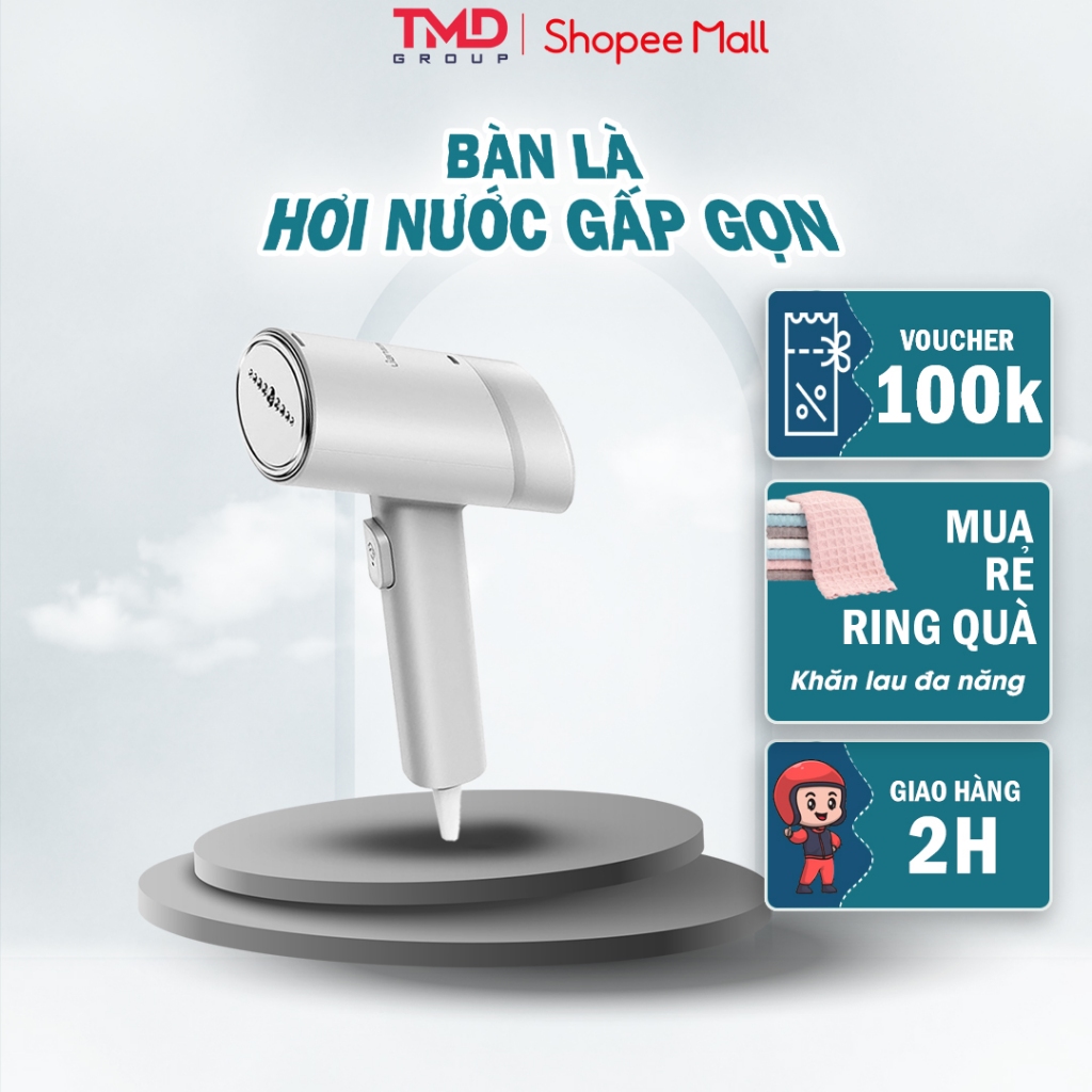 Bàn ủi hơi nước cầm tay TMD GROUP công suất 1200w là phẳng nhanh chóng, phun hơi nước đều, nhỏ gọn