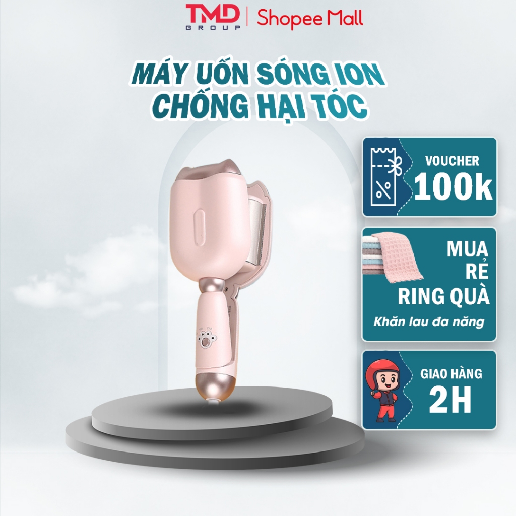 Máy uốn sóng tóc giữ nếp 24 giờ TMD Group - Tạo kiểu nhanh chóng, Ion chống tóc hư tổn / An toàn dễ sử dụng