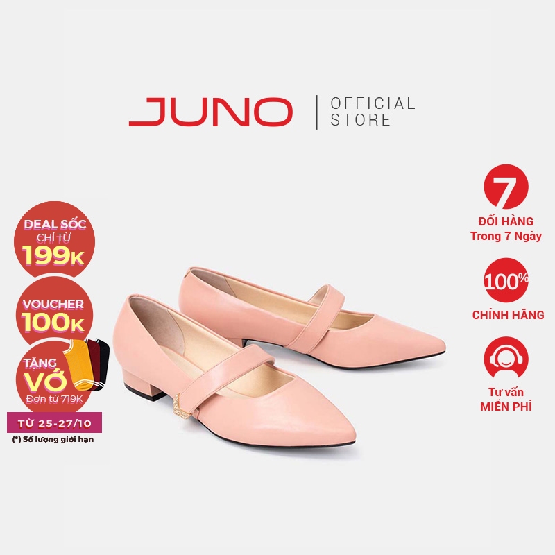 JUNO - Giày Búp Bê Ballerina Quai Đính Khóa Trang Trí - BB03083