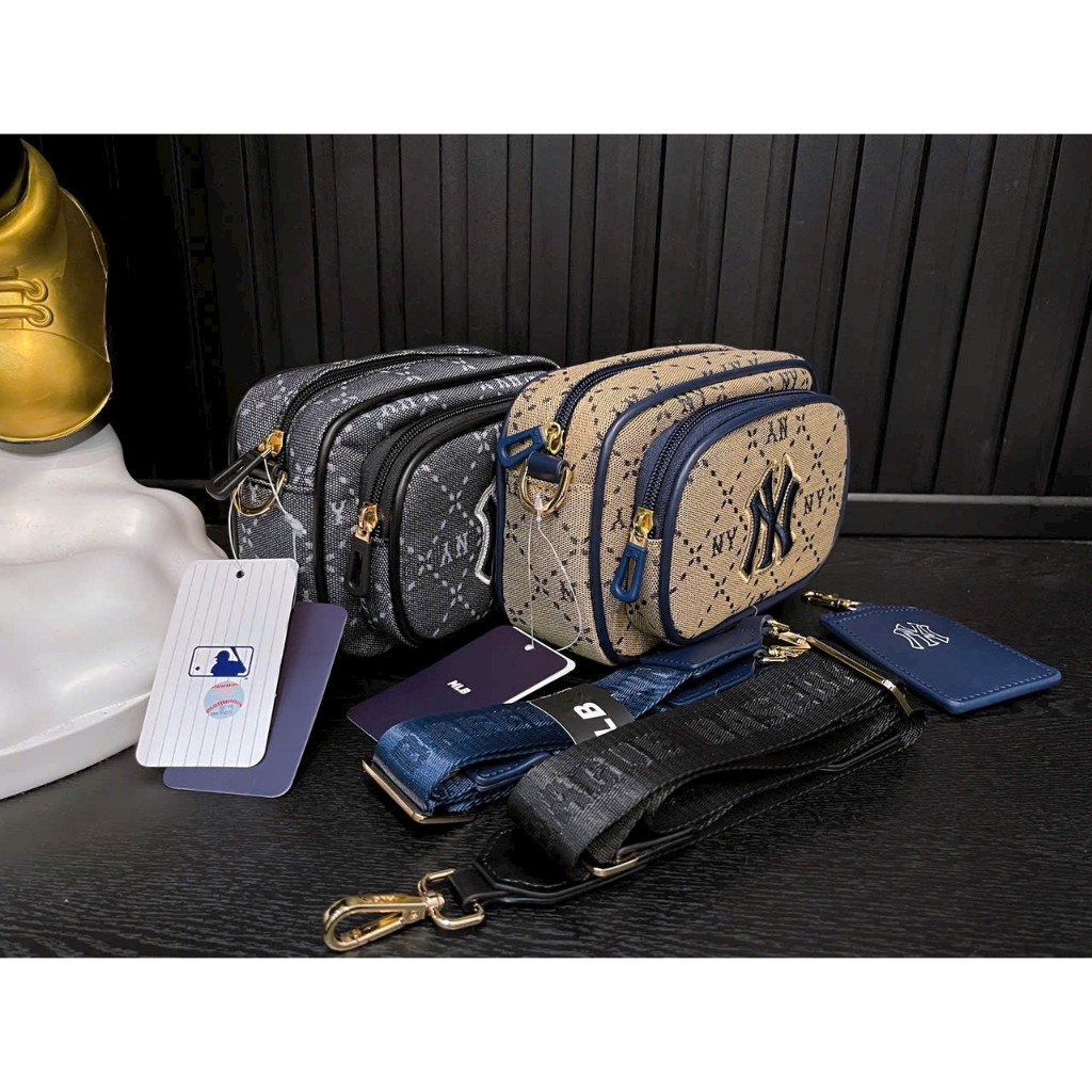 Túi MLB đeo chéo Monogram JQD 7ACRMD73N kèm túi nhỏ