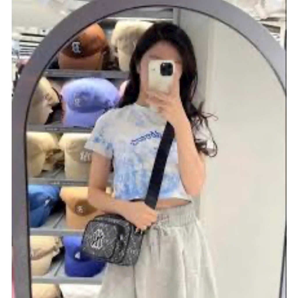 Túi MLB đeo chéo Monogram JQD 7ACRMD73N kèm túi nhỏ