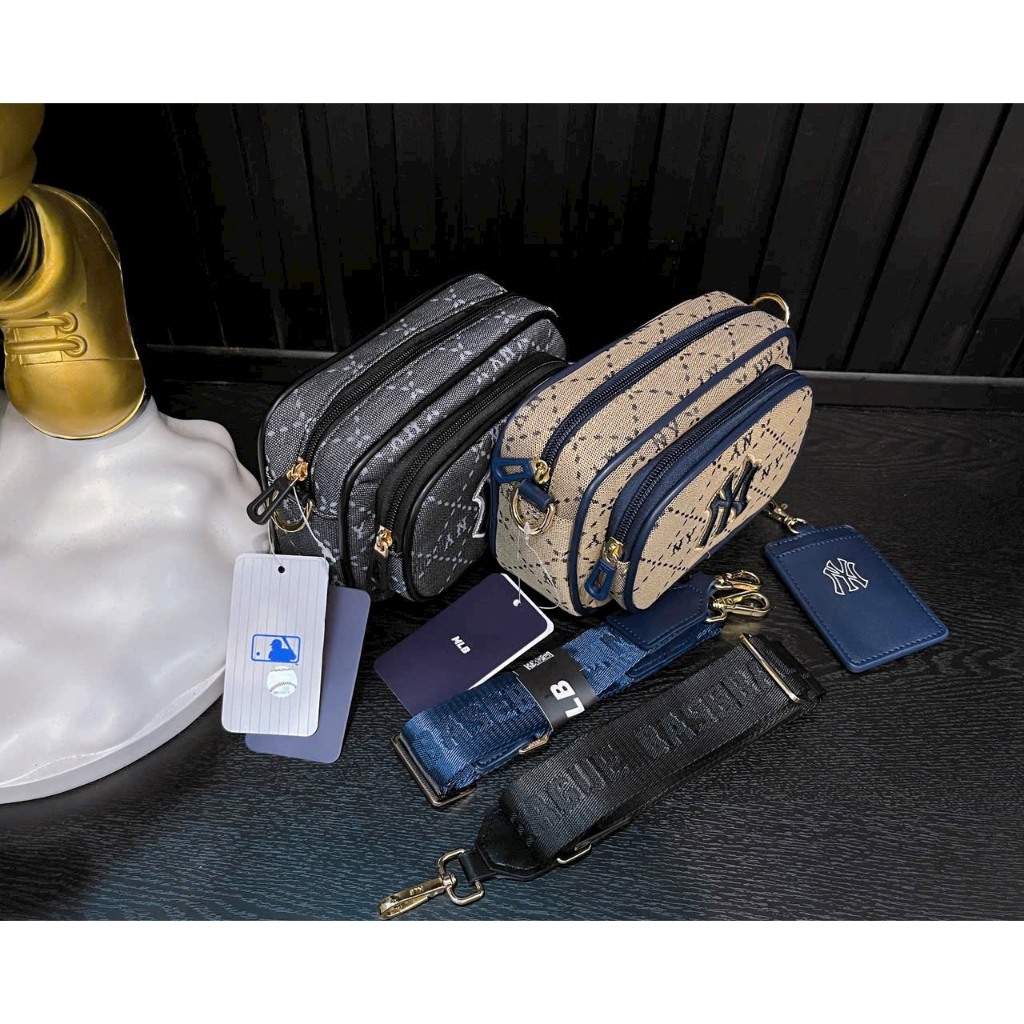 Túi MLB đeo chéo Monogram JQD 7ACRMD73N kèm túi nhỏ