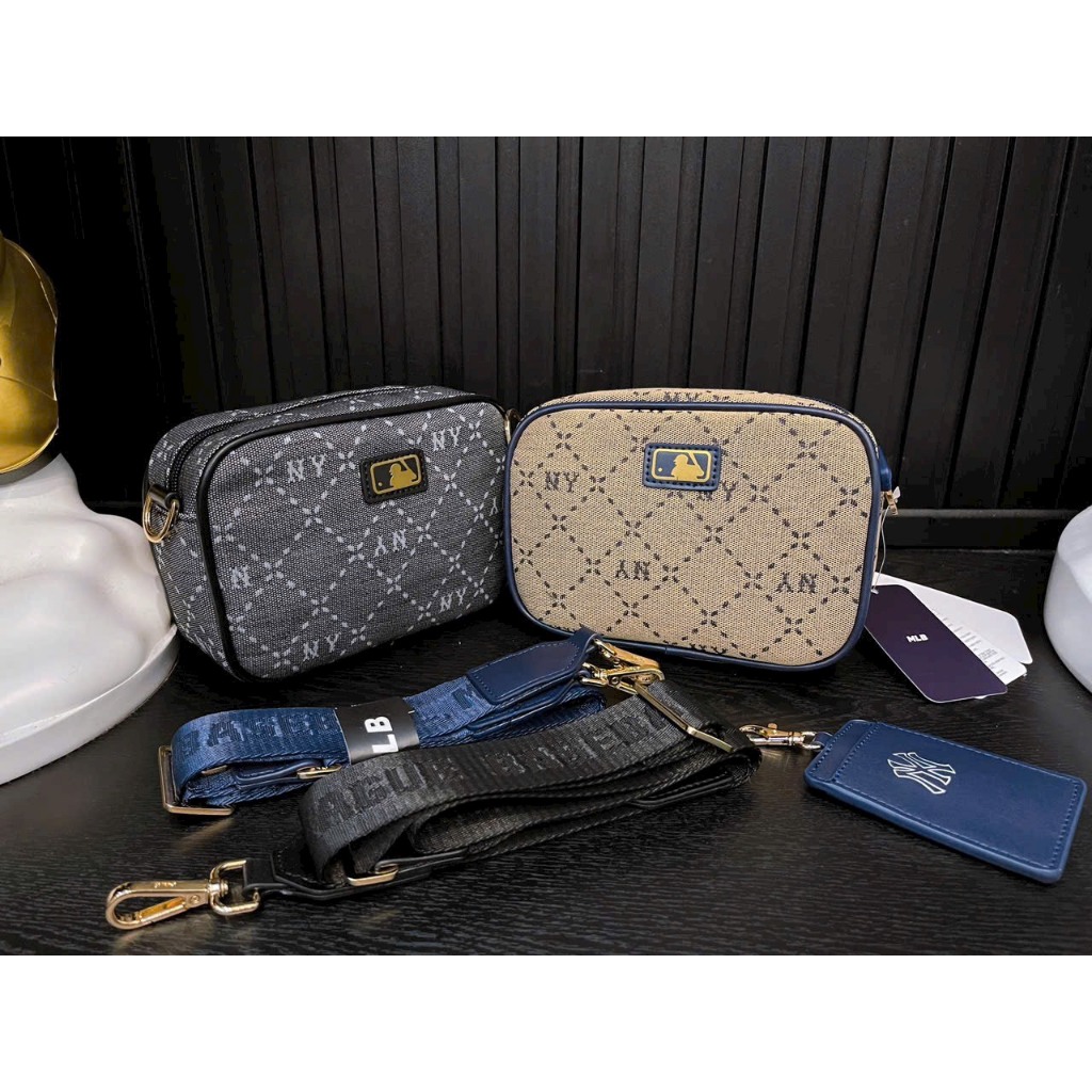 Túi MLB đeo chéo Monogram JQD 7ACRMD73N kèm túi nhỏ