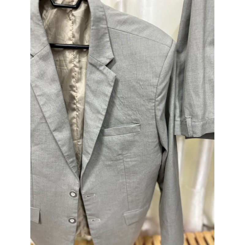 Bộ vest trung niên 2nút màu xám size 47