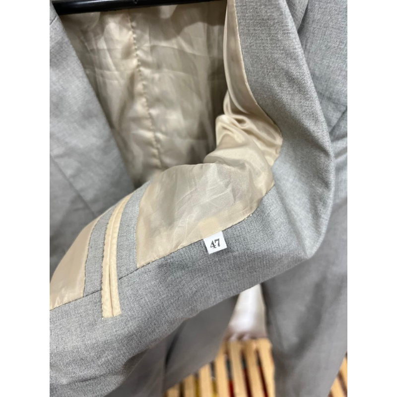 Bộ vest trung niên 2nút màu xám size 47