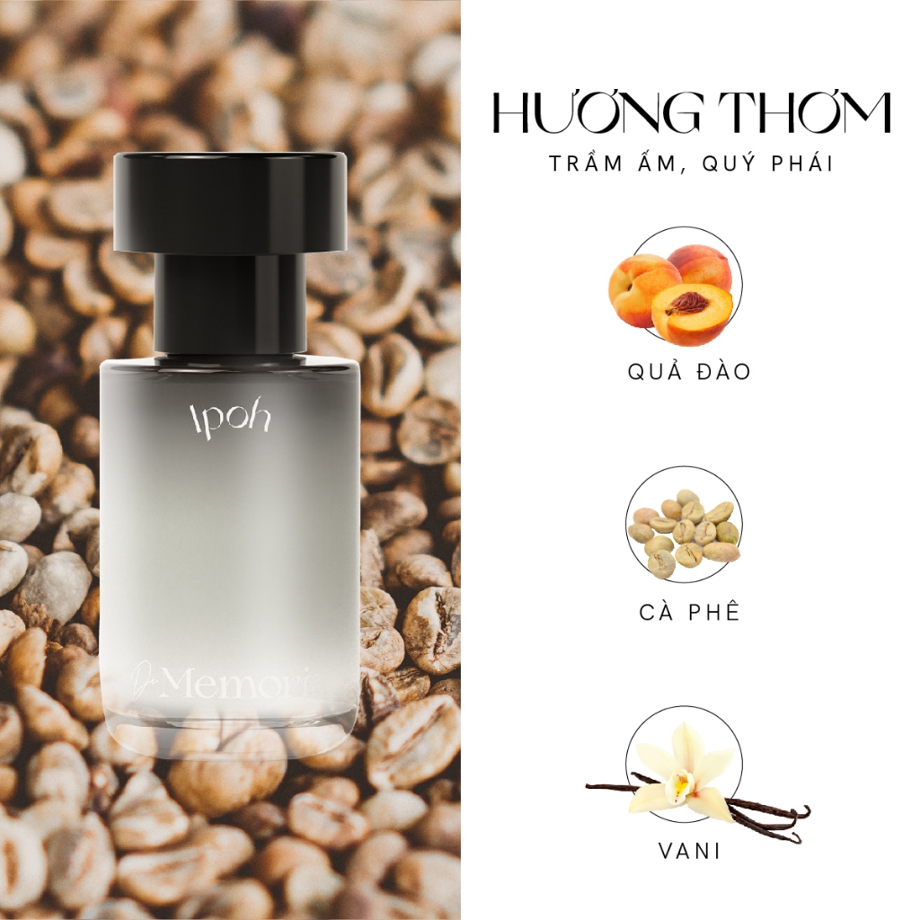 Nước Hoa Nữ Thơm Lâu De Memoria Hương Cafe Ngọt Ngào Quyến Rũ (30ml) - Ipoh 08 BST Ký Ức Bất Tận