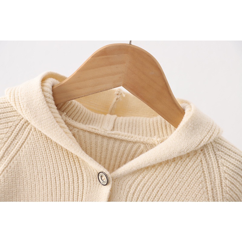 Áo khoác len cardigan dài tay liền mũ bé trai, mẫu cao cấp, chất len dày mịn đẹp, 2 túi trước thời trang, tinh tế | MA29