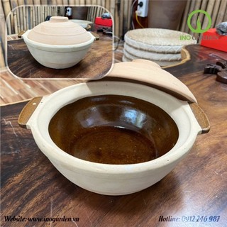 Nồi đất 2 quai có nắp