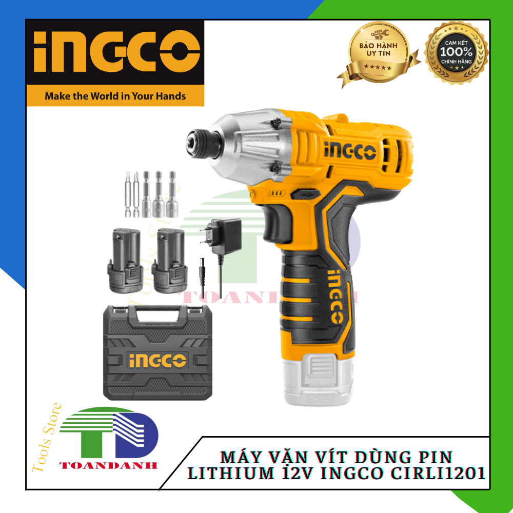 [CHÍNH HÃNG] Máy vặn vít dùng pin Lithium 12V INGCO CIRLI1201