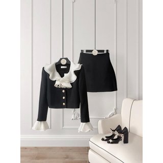 Áo Chân Váy Bigsize Mập Fashion Áo Kiểu Bigsize Áo Tiểu Thư Viền Bèo Chân Váy Cạp Cao Kiểu Dáng Công Sở Thanh Lịch