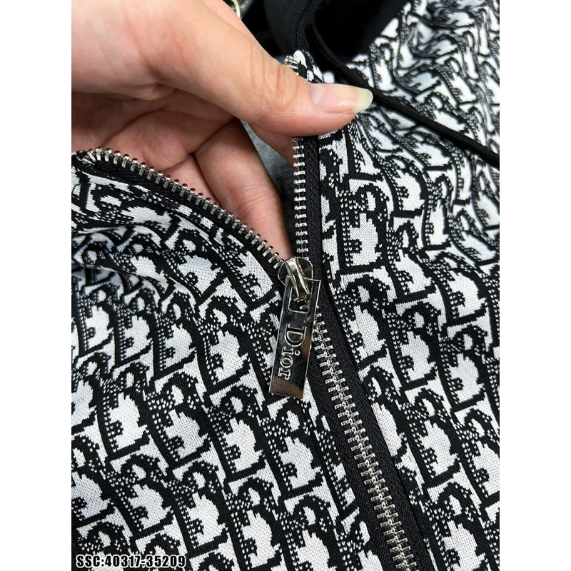 Áo khoác mũ Dior An Thuyên vân monogram siêu xịn hàng cao cấp hot trend 2023