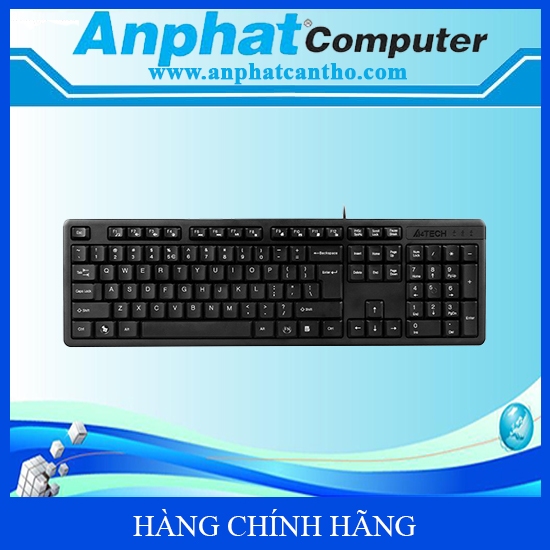Bàn phím có dây KK-3 Wired A4tech (Đen) - Hàng chính hãng