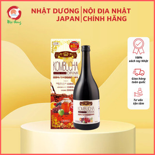 Trà lên men kombucha yuwa nhật bản 720ml, nước uống lên men, detox giảm cân, chống lão hóa