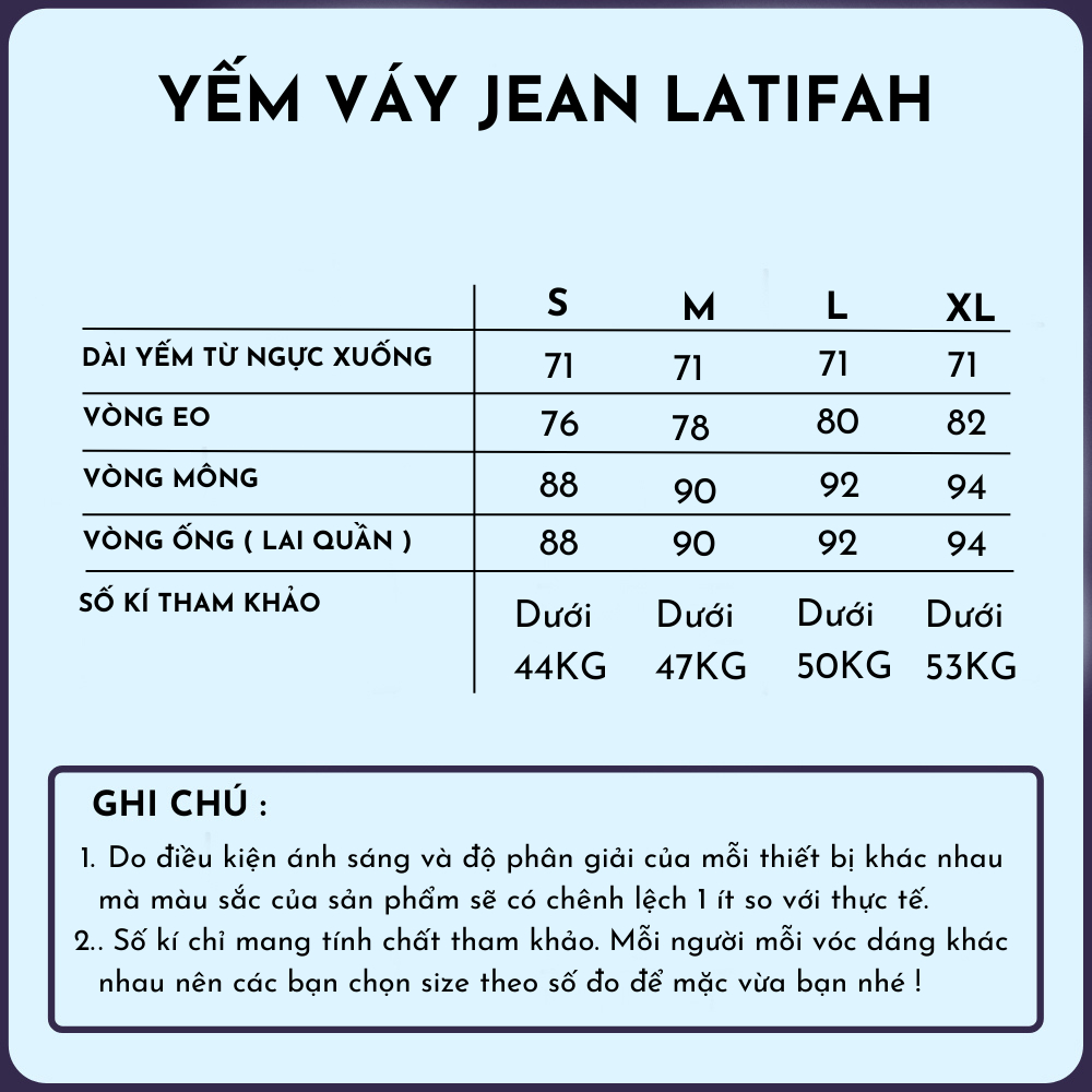 Yếm váy jean LATIFAH form rộng YJ034 phong cách hàn quốc