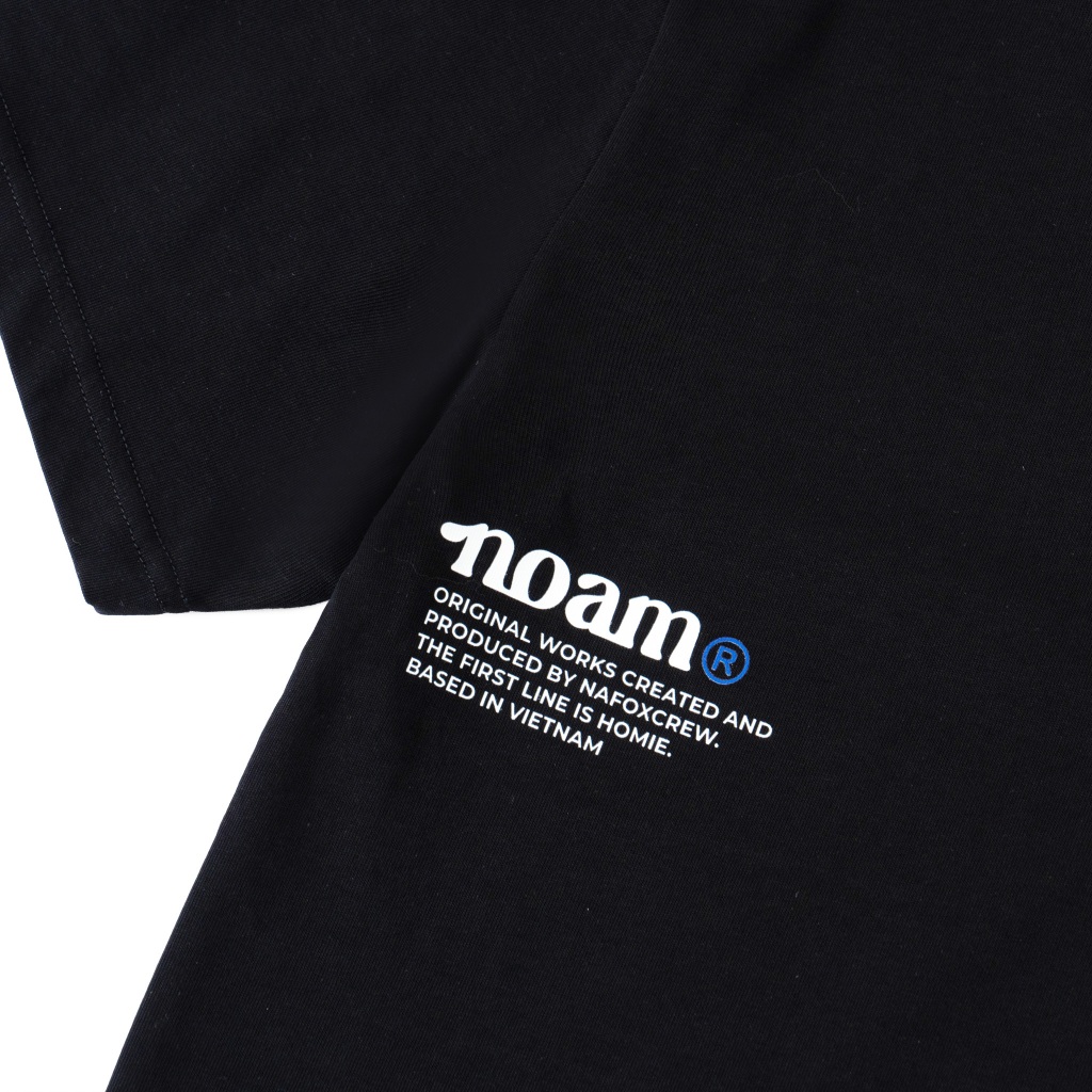 Áo thun Form rộng NOAM Nafox Badminton 100% Cotton - Màu đen/trắng/xanh navy