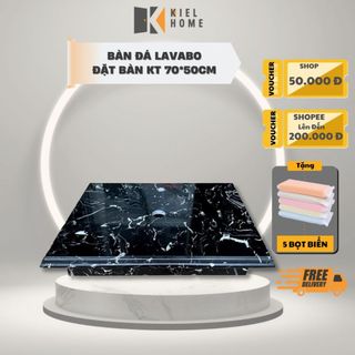 Bàn đá chậu rửa mặt lavabo cao cấp kích thước 70x50cm chống xước bảo hành 10 năm men đá