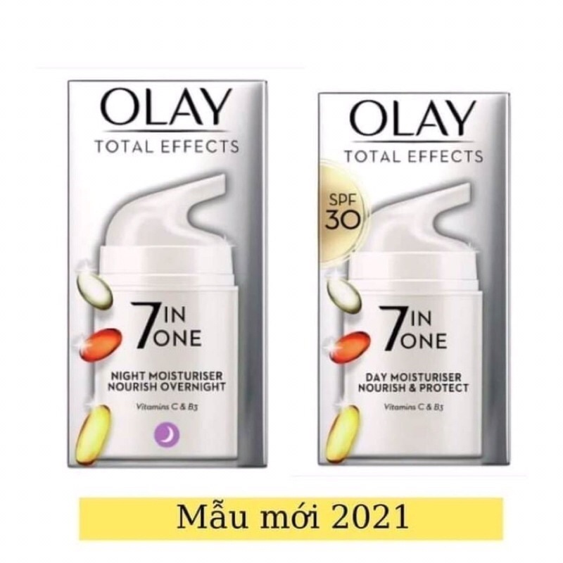 Kem Dưỡng Da Ban Ngày và Ban Đêm Olay Total Effects 50g dưỡng ẩm da giảm thâm sạm