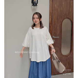 Áo thun Thái + chân váy denim ( Hình ảnh chính chủ by NguyenMy)