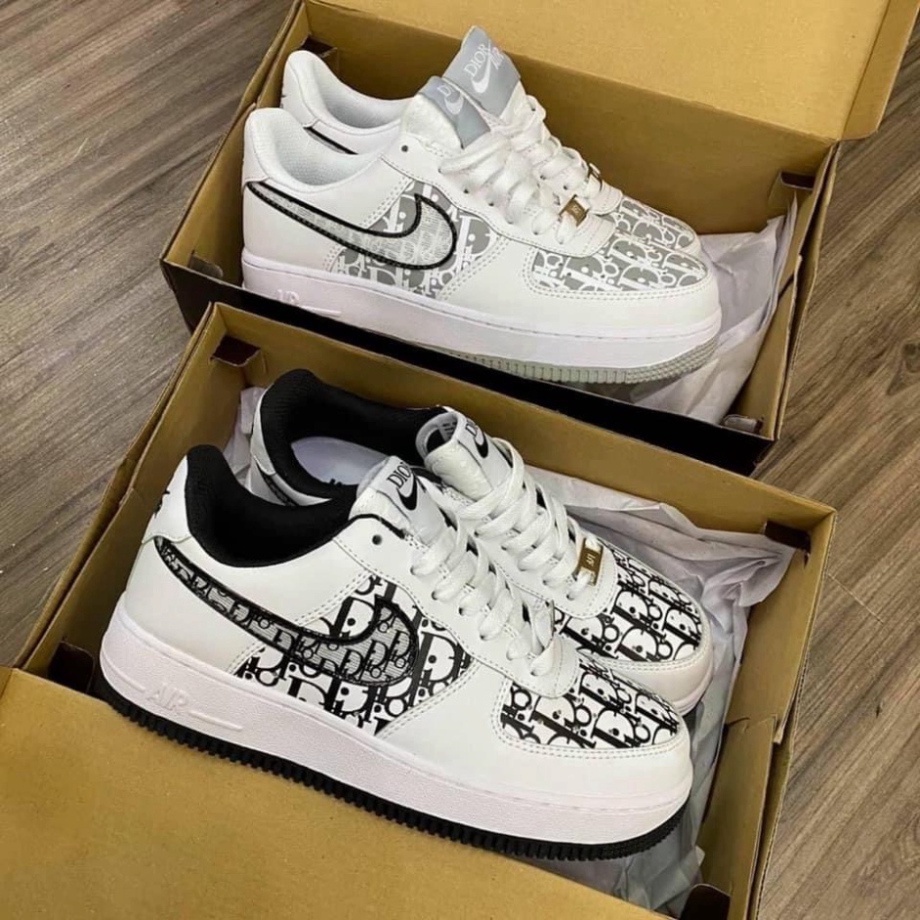 Giày thể thao AF1 dior, Giày sneaker air Force D.I.O.R nam nữ Hot trend Full Box Bill Hottrell 2023