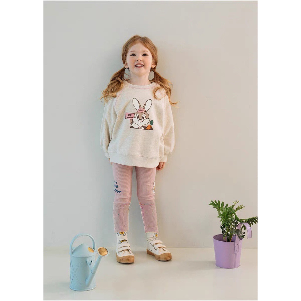✨MALINHKID✨BN072- Bộ nỉ legging THỎ CAROT trẻ e VNXK