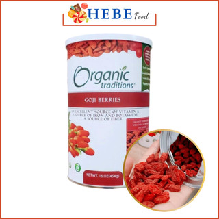 Câu Kỷ Tử Organic Traditions Goji Berries Hộp Thiếc 454g