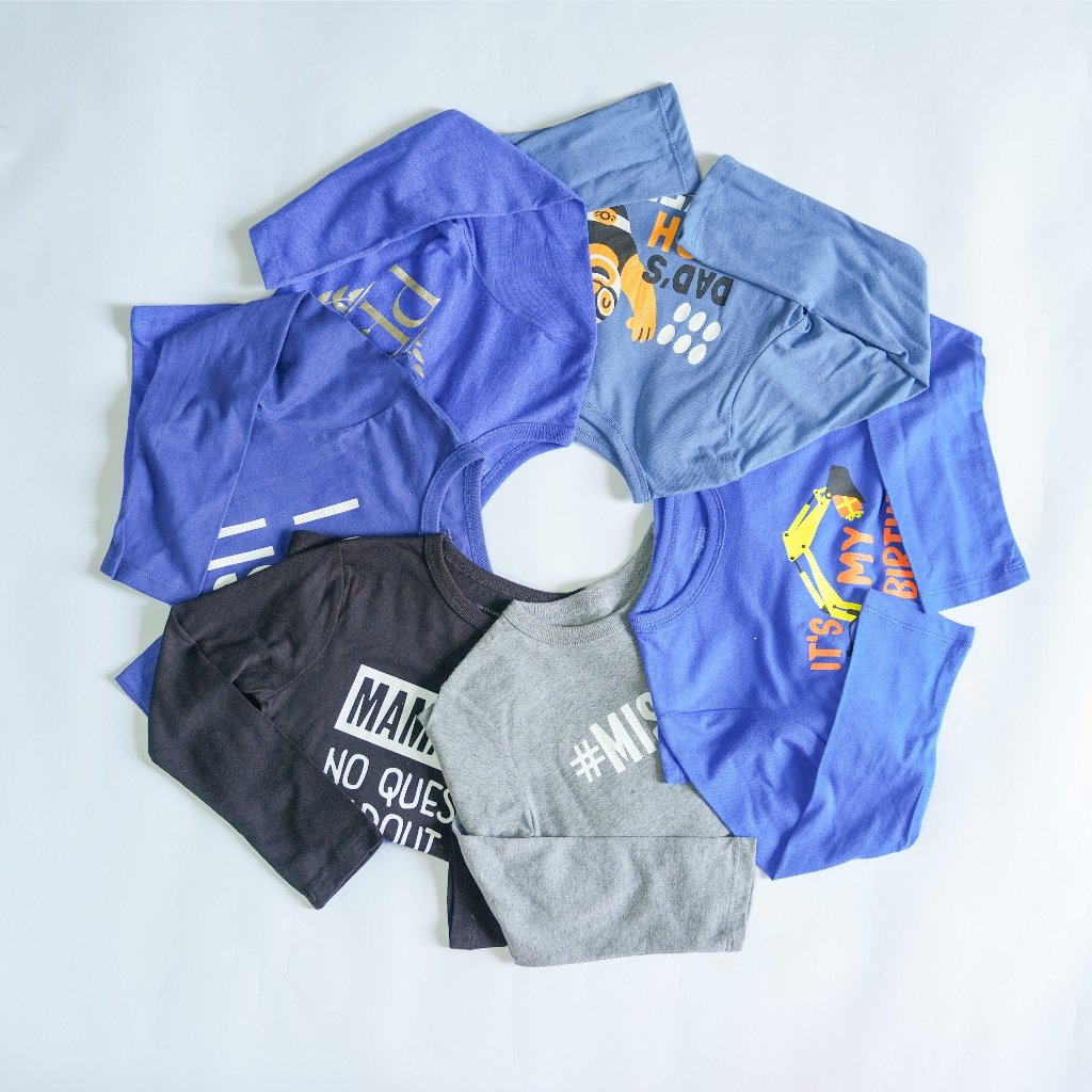 Áo thun dài tay trẻ em size nhí ngực in hình cổ tròn nhiều màu sắc