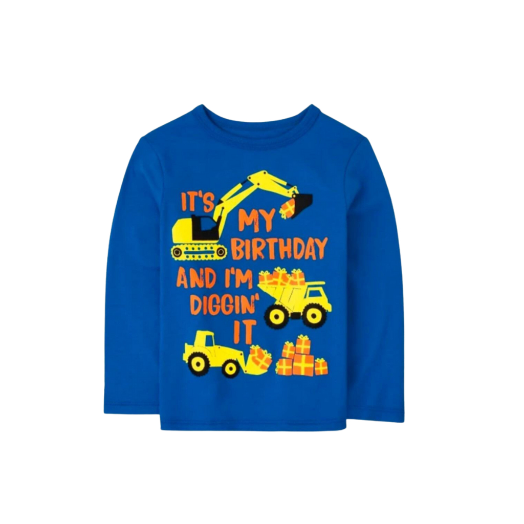 Áo thun dài tay trẻ em size nhí ngực in hình cổ tròn nhiều màu sắc