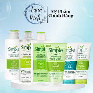 Toner Nước Hoa Hồng Simple Soothing Facial Skind To Skin Dành Cho Da Nhạy Cảm 200ml Mẫu Mới