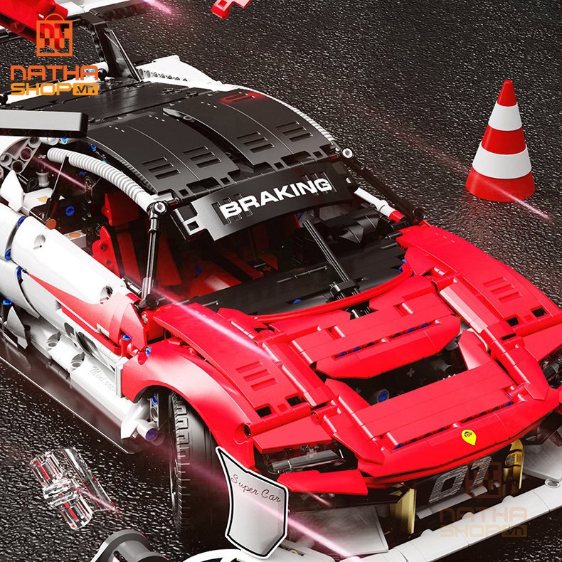 Mô hình lắp ráp siêu xe thể thao SuperCar 1:10 - Khám phá Thế Giới Tốc Độ!"